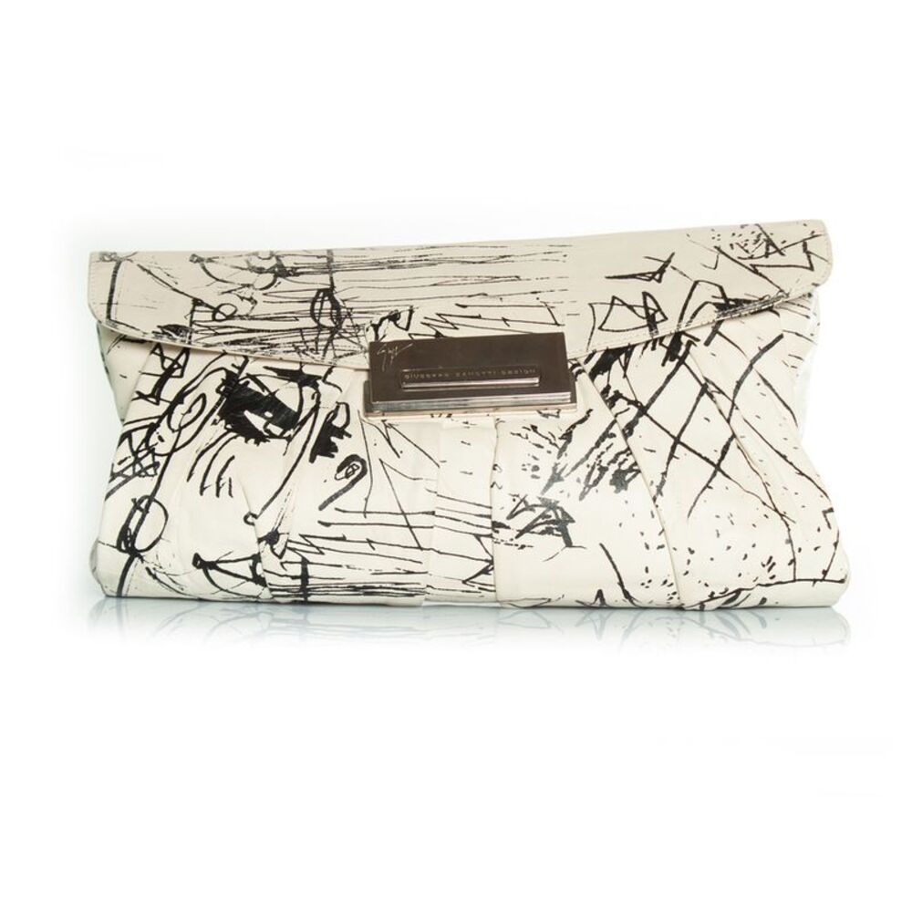Giuseppe Zanotti, black and white clutch